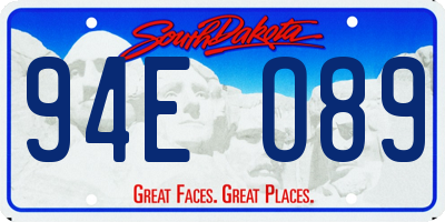 SD license plate 94EO89