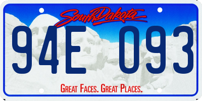 SD license plate 94EO93