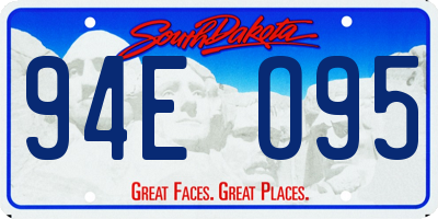 SD license plate 94EO95