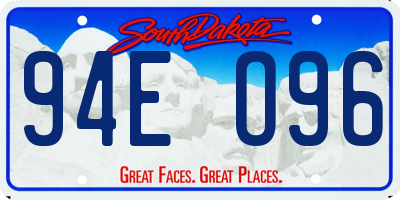 SD license plate 94EO96