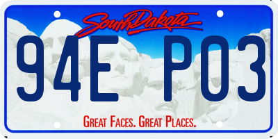 SD license plate 94EP03