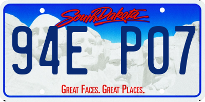 SD license plate 94EP07