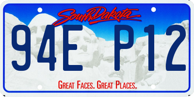 SD license plate 94EP12