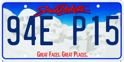SD license plate 94EP15