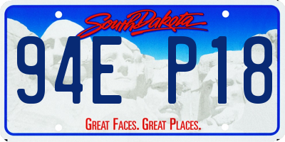 SD license plate 94EP18