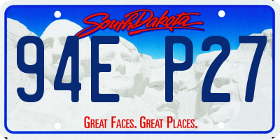 SD license plate 94EP27
