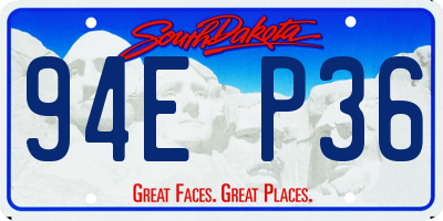 SD license plate 94EP36