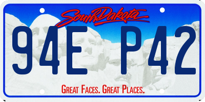 SD license plate 94EP42