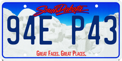 SD license plate 94EP43