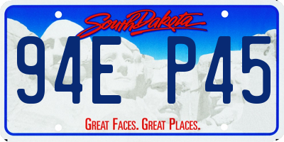 SD license plate 94EP45