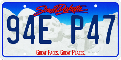 SD license plate 94EP47