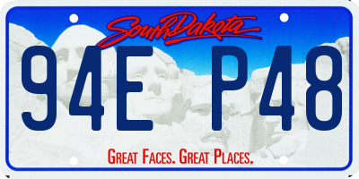 SD license plate 94EP48
