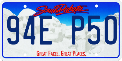 SD license plate 94EP50