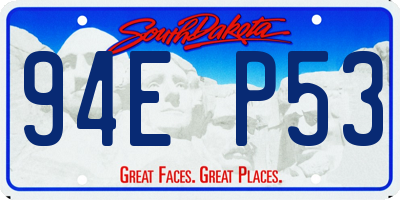 SD license plate 94EP53