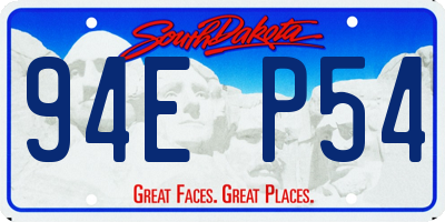 SD license plate 94EP54