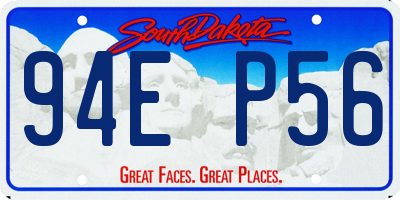 SD license plate 94EP56
