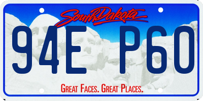 SD license plate 94EP60