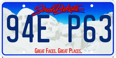 SD license plate 94EP63