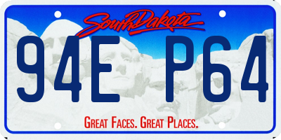 SD license plate 94EP64