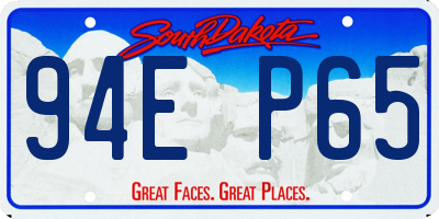 SD license plate 94EP65