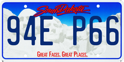 SD license plate 94EP66