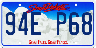 SD license plate 94EP68