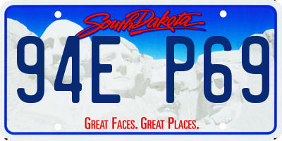 SD license plate 94EP69