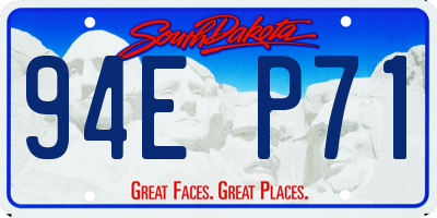 SD license plate 94EP71