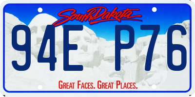 SD license plate 94EP76