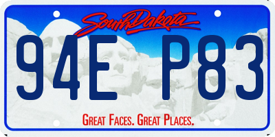 SD license plate 94EP83