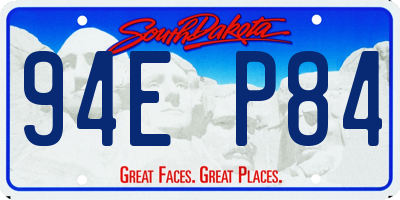 SD license plate 94EP84