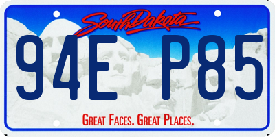 SD license plate 94EP85