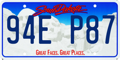 SD license plate 94EP87