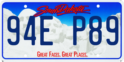 SD license plate 94EP89