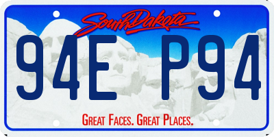 SD license plate 94EP94