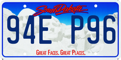 SD license plate 94EP96