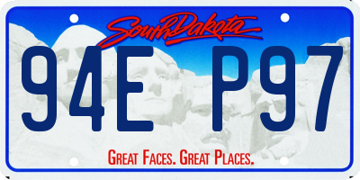 SD license plate 94EP97