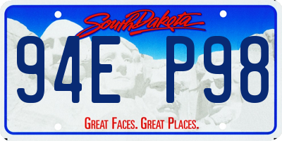 SD license plate 94EP98