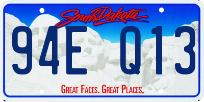 SD license plate 94EQ13