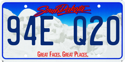 SD license plate 94EQ20