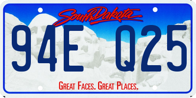 SD license plate 94EQ25