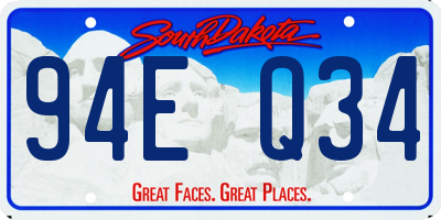 SD license plate 94EQ34