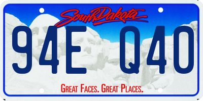 SD license plate 94EQ40
