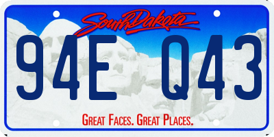 SD license plate 94EQ43