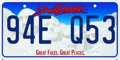 SD license plate 94EQ53