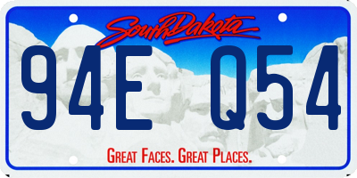 SD license plate 94EQ54