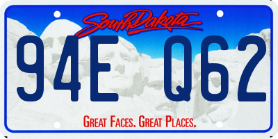 SD license plate 94EQ62