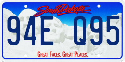 SD license plate 94EQ95