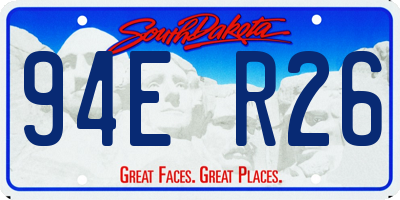 SD license plate 94ER26