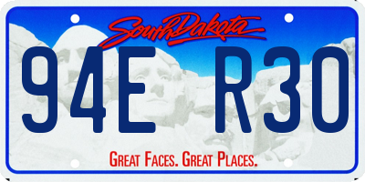 SD license plate 94ER30